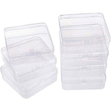 Transparent Plastic Bead Containers, Cuboid, Clear, 82x82x27mm, 10pcs/set