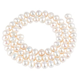 2 Strand Natural Cultured Freshwater Pearl Beads Strands, Round, Beige, 5.5~6.5mm, Hole: 0.6mm, about 29~31pcs/strand, 7.09~7.48 inch(18~19cm)
