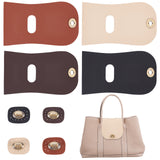 4Pcs 4 Colors PU Imitation Leather Sew on Bag Covers, with Alloy Twist Lock Catch, Mixed Color, 23.1x13.6x0.15cm, Hole: 55x26mm, 1pc/color