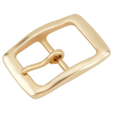 Brass Men's Belt Buckles, Roller Heel Bar Buckle, Rectangle, Light Gold, 76x55.5x16mm