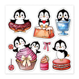 PVC Sakura Stamp, for DIY Scrapbooking, Penguin, 100x100mm