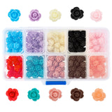 Opaque Resin Beads, Rose Flower, Mixed Color, 9x7mm, Hole: 1mm, 200pcs/box