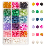 Gemstone Beads, Round, for Jewelry Making, 8mm, Hole: 1mm, 18 Colors, 20pcs/color, 360pcs/box