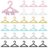 30Pcs 6 Colors Acrylic Earring Display Accessories, with Glitter Powder, for Earring Organizer Holder, Clothes Hanger Shape, Mixed Color, 3.95x5.45x0.3cm, Hole: 2mm, 5pcs/color