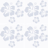 PET Self Adhesive Car Stickers, Waterproof Floral Car Decorative Decals for Car Decoration, Silver, 150x150x0.2mm