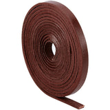 2M Flat Leather Cord, for Jewelry Making, Coconut Brown, 6x2mm, about 2.19 Yards(2m)/pc