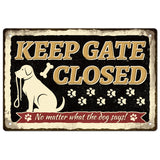Vintage Metal Tin Sign, Iron Wall Decor for Bars, Restaurants, Cafes Pubs, Rectangle, Dog Pattern, 200x300x0.5mm
