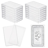 Transparent Acrylic Silver Bar Gold Bar Storage Cases, Air-Tite Capsule Storage Holders, Rectangle, Clear, 5.6x3.6x0.7cm