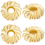 80Pcs Alloy Spacer Beads, Cadmium Free & Lead Free, Flower Disc, Real 18K Gold Plated, 8x2.5mm, Hole: 2mm