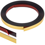 PVC Plastic Edge Banding, Adhesive Veneer Edge Trim for DIY Table, Cabinet, Furniture, Decorative Trim, Gold, 11x0.7mm