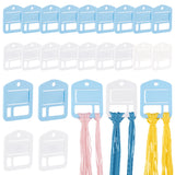 30Pcs 2 Colors Acrylic Spool Floss Bobbins, Thread Winding Boards, for Cross Stitch Embroidery Cotton Thread Craft DIY Sewing Storage, Mixed Color, 50x39.5x2mm, 15pcs/color