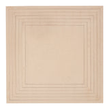 Poplar Wood Sheets & Rings, for Clay Plate Guide, Square, PapayaWhip, 20~30x20~30x0.45cm, 7pcs/set