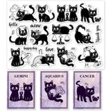 PVC Stamps, for DIY Scrapbooking, Photo Album Decorative, Cards Making, Stamp Sheets, Film Frame, Cat Shape, 21x14.8x0.3cm