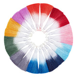 20Pcs 10 Colors Polyester Tassel Big Pendant Decorations, Mixed Color, 80x7mm, Hole: 4x4.5mm, 2pcs/color