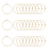 304 Stainless Steel Hoop Earring Settings, Ring, Golden, 25x0.7mm, Pin: 0.7mm, 50pcs/box