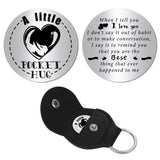 1Pc 201 Stainless Steel Commemorative Coins, Inspirational Quote Coin, Flat Round, with 1Pc PU Leather Guitar Clip, Heart, Coin: 30x2mm