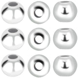 40Pcs 925 Sterling Silver Beads, Round, Silver, 2.5x2mm, Hole: 1mm