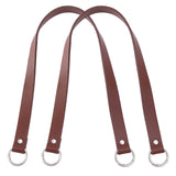 2Pcs PU Leather Shoulder Strap, with Zinc Alloy Findings, for Bag Straps Replacement Accessories, Coconut Brown, 571x20.5mm, Clasp: 33mm