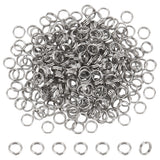 304 Stainless Steel Split Rings, Double Loops Jump Rings, Stainless Steel Color, 5x1.2mm, about 2.6mm inner diameter, 290pcs/20g