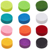 Fibre Perfume Pads, Essential Oils Diffuser Locket Pads, Flat Round, Mixed Color, 30x3.5mm, 12colors, 20pcs/color, 240pcs/set