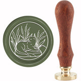 Brass Wax Seal Stamp with Handle, for DIY Scrapbooking, Animal Pattern, 3.5x1.18 inch(8.9x3cm)