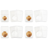 8Pcs 4 Styles Plastic Coin Storage Box, Rectangle, White, 84.5x59x8mm, Inner Diameter: 24~38mm, 2pcs/style