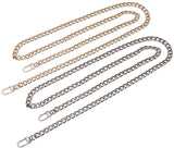 Bag Strap Chains, Iron Curb Link Chains, with Swivel Lobster Claw Clasps, Platinum & Golden, 120x1cm