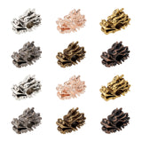 Tibetan Style Alloy Beads, Dragon Head, Mixed Color, 12x7.5x8mm, Hole: 3mm, 6 colors, 6pcs/color, 36pcs/box