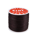 Round Waxed Polyester Cords, Twisted Cord, Coconut Brown, 0.5mm, about 106m/roll