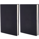 3Pcs Elastic Fabric Book Covers, Rectangle, Black, 235x365x3mm, Inner Diameter: 142x40mm