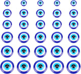 Resin Evil Eye Cabochons, Half Round/Dome, Blue, 8~18x3.5~5.5mm, 300pcs/box