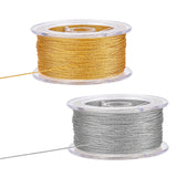 2Pcs 2 Colors Nylon Thread, with Plastic Bobbin, for DIY Jewelry Beaded Bracelet Making, Mixed Color, 0.8mm, 1pc/color