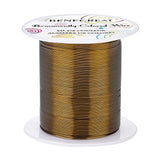 Round Copper Wire, for Wire Wrapped Jewelry Making, Antique Bronze, 22 Gauge, 0.6mm, about 164.04 Feet(50m)/roll