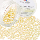 1 Box 6mm Tiny Satin Luster Glass Pearl Beads Round Loose Beads for Jewelry Making, about 400pcs/box, Champagne Yellow, 6mm, Hole: 0.7~1.1mm, about 400pcs/box