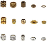 Tibetan Style Alloy Beads, Mixed Shapes, Antique Silver & Antique Bronze & Antique Golden, 74x73x25mm, 150pcs/box