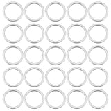 100Pcs 304 Stainless Steel Linking Ring, Round Ring, Stainless Steel Color, 12x0.8~1mm