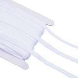 30 Yards Polycotton Ribbons, for Bag Strap Making, Flat, White, 10mm