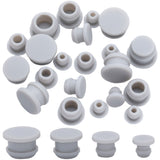 32Pcs 4 Style Silicone Bottle Seal Plug, Reusable Replacement Bottle Stopper, Silver, 9~15x8~10mm, pin: 5~11mm, 8pcs/style