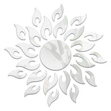 Sunflower Acrylic Mirrors Wall Stickers, with Double Sided Adhesive Tape, Home Decoration Wall Stickers, Acrylic Mirror Decor, Silver, Sunflower: 50x50cm