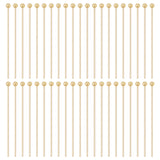 4 Bags Brass Ball Head Pins, for Jewelry Making, Real 18K Gold Plated, 24 Gauge, 30x0.5mm, Head: 1.8mm, about 100pcs/bag