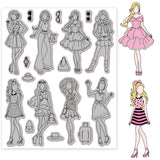 Rubber Clear Stamps, for Card Making Decoration DIY Scrapbooking, Human, 22x18x0.8cm