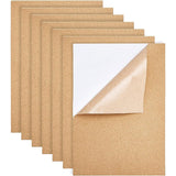 4 Sheet Cork Label Stickers, Self Adhesive Craft Stickers, Rectangle, Tan, 40x28x0.1cm