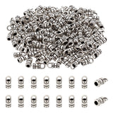 200Pcs Tibetan Style Alloy Cord Ends, End Caps, Cadmium Free & Lead Free, Antique Silver, 10x4mm, Hole: 2mm, Inner Diameter: 2mm