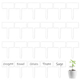 24Pcs Acrylic Blank Plant Labels, Decorative Garden Stakes, Rectangle, Clear, 69.5x49.5x2mm