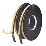 Strong Adhesion EVA Sponge Foam Rubber Tape, Anti-Collision Seal Strip, Black, 10x5mm, 5m/roll