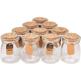 Glass Jar, Glass Bottle for Bead Containers, with Cork Stopper & Tags, Wishing Bottle, Clear, 7.7x5.6cm, 10pcs/set