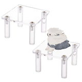 Square Transparent Acrylic Minifigure Display Stands, for Toys Figures, Clear, Finish Product: 8x8x4.9cm, about 9pcs/set