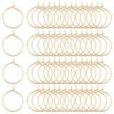 100Pcs 316 Surgical Stainless Steel Wine Glass Charms Rings, Hoop Earring Findings, DIY Material for Basketball Wives Hoop Earrings, Golden, 21 Gauge, 15x0.7mm