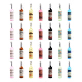 Resin Big Pendants, with Platinum Plated Iron Loop, Imitation Wine Bottle, Mixed Color, 54x11.5~12.5mm, Hole: 1.5mm, 7 colors, 4pcs/color, 28pcs/set