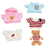 4Pcs 4 Style Cellucotton Doll Clothes, Dolls Replace Hoodie Sweater Accessories, for Toy Teddy Bear Clothes, Mixed Patterns, 100~160x175~199x4.8~13mm, 1pc/style